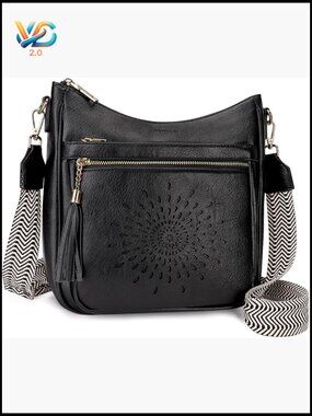 Medium Crossbody Bag for Women Vegan Leather Adjustable Strap Hobo Shoulder
